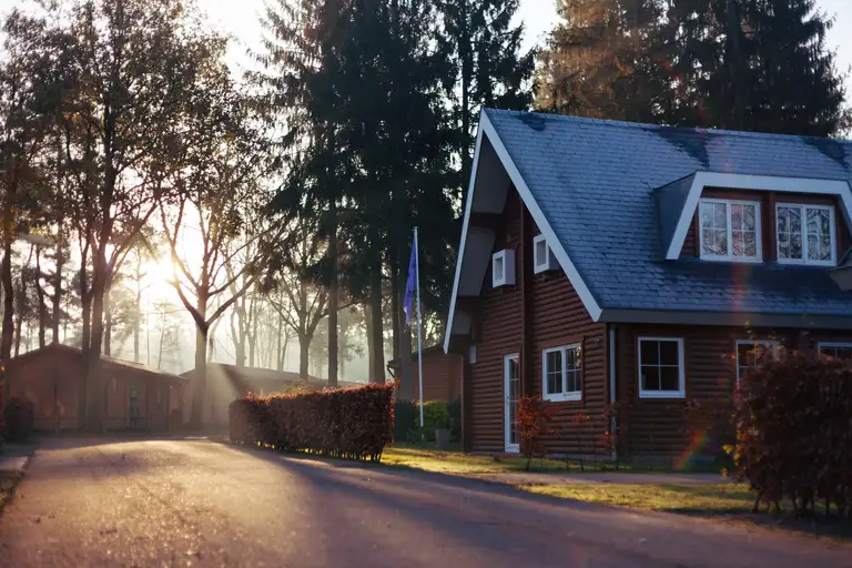 Front of a well-maintained country home